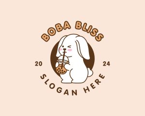 Boba - Bunny Rabbit Milktea logo design