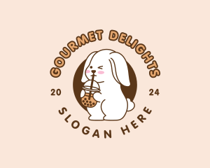 Bunny Rabbit Milktea logo design