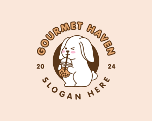 Bunny Rabbit Milktea logo design