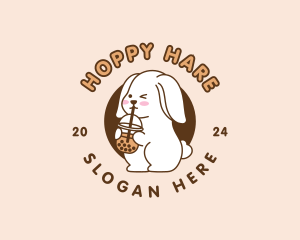 Bunny Rabbit Milktea logo design