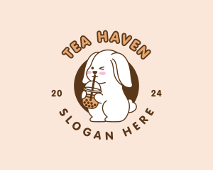 Bunny Rabbit Milktea logo design