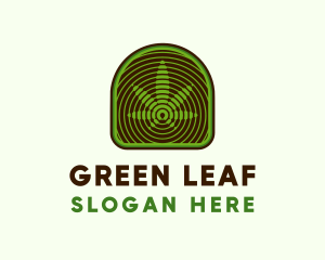 420 - Herbal Cannabis Leaf logo design