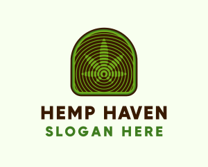 Herbal Cannabis Leaf logo design