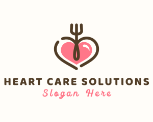 Heart Fork Cutlery logo design