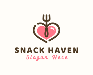 Heart Fork Cutlery logo design