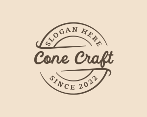 Circle Cursive Business logo design