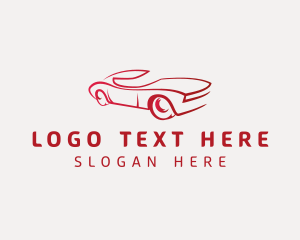 Supercar - Red Sports Car Vehicle logo design