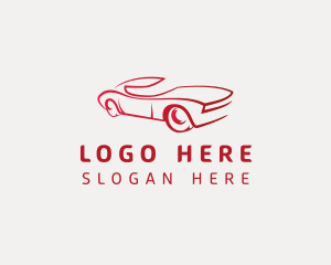 Red Sports Car Vehicle Logo