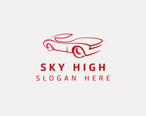 Red Sports Car Vehicle Logo