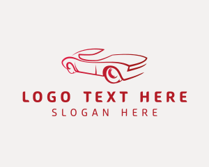 Red Sports Car Vehicle Logo