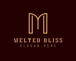 Luxury Art Deco Letter M logo design