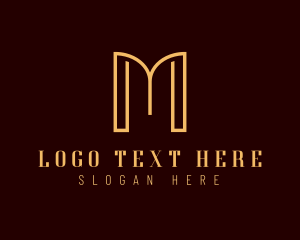 Publishing - Luxury Art Deco Letter M logo design