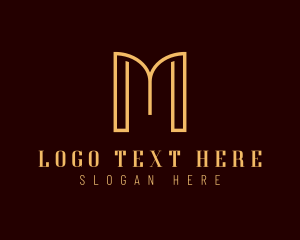 Luxury Art Deco Letter M Logo