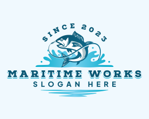 Fish Market Fisherman logo design