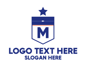 Rank - Blue Military Lettermark logo design