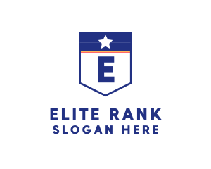 Rank - Star Military Shield logo design