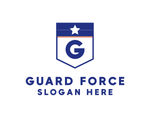 Star Military Shield logo design