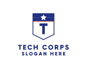 Corps - Star Military Shield logo design