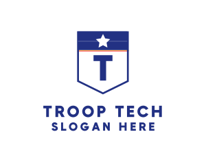 Troop - Star Military Shield logo design