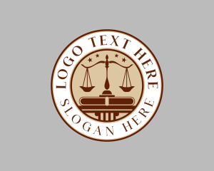 Court House - Legal Law Scale logo design
