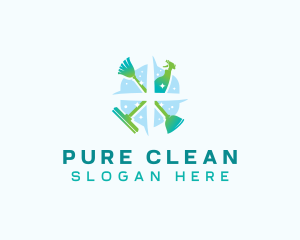 Housekeeping Cleaning Maintenance logo design