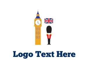 Clock - London Tourism Travel logo design