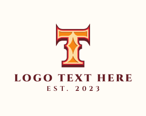 Letter T - Fancy Diamond Jeweler logo design