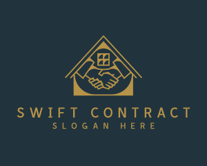 Contract - Golden House Handshake logo design