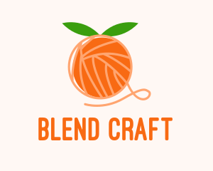 Interweave - Orange Yarn Ball logo design