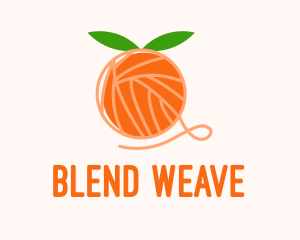 Interweave - Orange Yarn Ball logo design