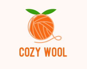 Orange Yarn Ball  logo design