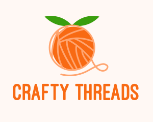 Orange Yarn Ball  logo design