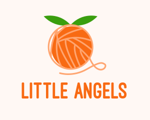 Crochet - Orange Yarn Ball logo design