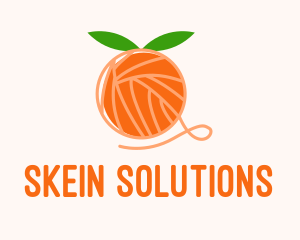 Orange Yarn Ball  logo design