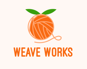 Orange Yarn Ball  logo design