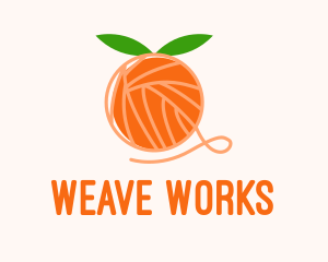 Loom - Orange Yarn Ball logo design