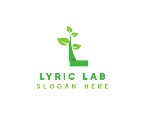 Natural Plant Tree Letter L logo design