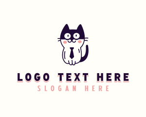 Cat - Kitten Pet Grooming logo design