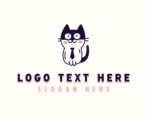 Kitten Pet Grooming Logo