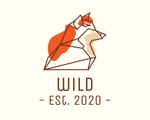 Wild Fox Monoline logo design