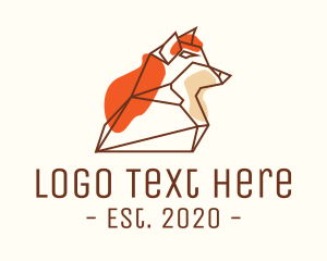 Geometrical - Wild Fox Monoline logo design