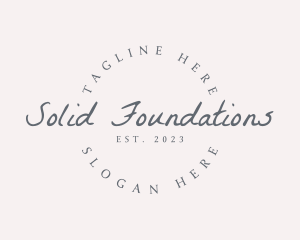 Handwriting - Elegant Round Business logo design