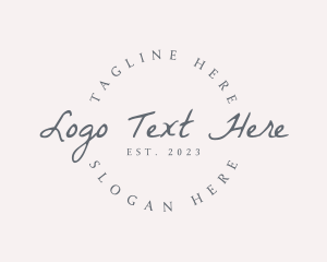 Handwritten - Elegant Round Business logo design