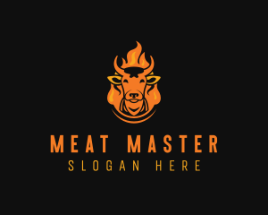 Beef Flame Grilling logo design