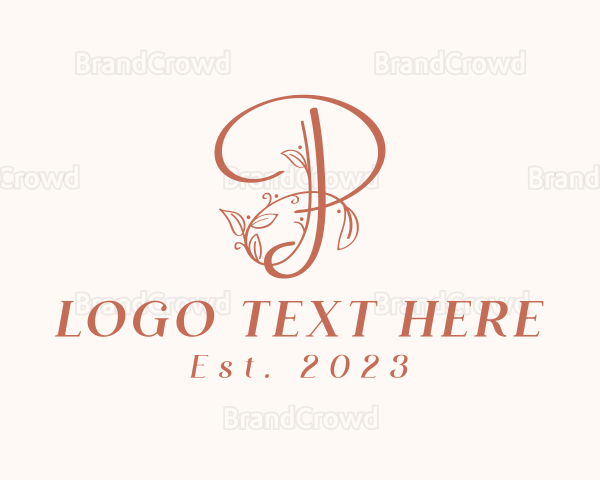 Aesthetic Monogram Letter P Logo