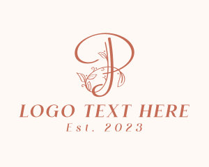 Flower - Aesthetic Monogram Letter P logo design