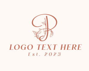 Flower - Aesthetic Monogram Letter P logo design