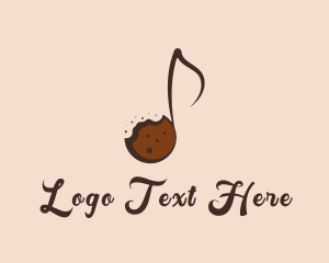 Chocolate Chip - Sweet Cookie Musical Note logo design