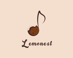 Brown - Sweet Cookie Musical Note logo design