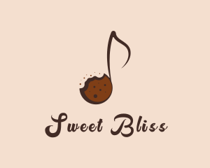 Sweet Cookie Musical Note logo design